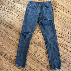 Levi’s 501 S Skinny black fade denim